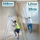 Лестница двухсекционная Alumet Ал 5210 фото 2