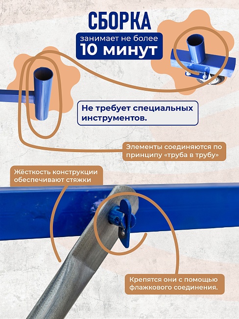 Вышка-тура ВСП Пром 0.7х1.6, 2.8 м фото 6