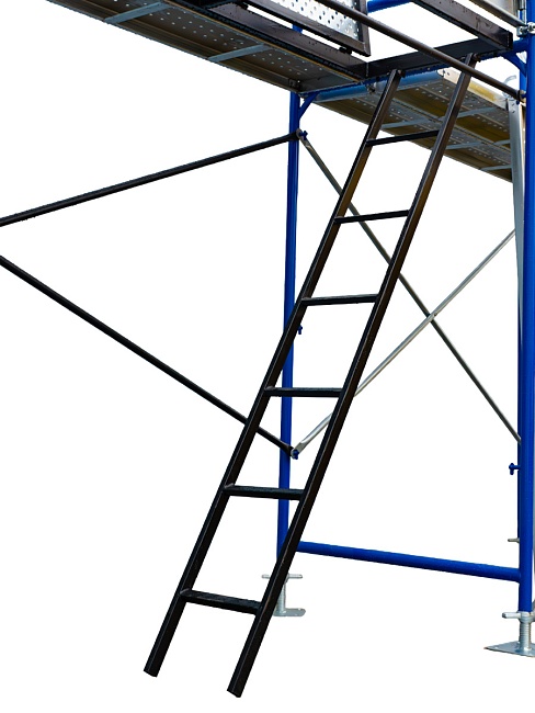 Настил перфорированный оцинкованный с люком и лестницей для строительных лесов 0,63х2,0 м фото 3