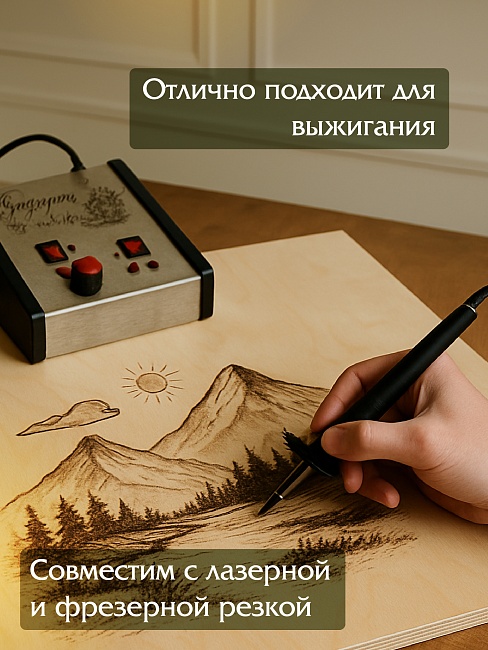 Фанера Промышленник 620х225х10мм, береза, упаковка 1 шт фото 5